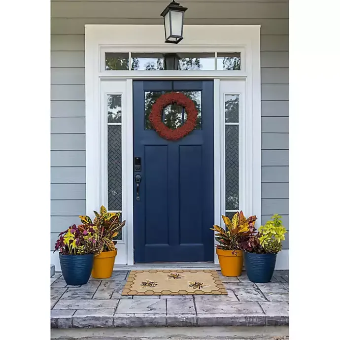 Outlet Kirklands Home Natural Honeycomb & Bees Outdoor Accent Rug