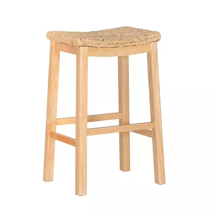 Clearance Kirklands Home Natural Hyacinth Haysom Bar Stool Tan
