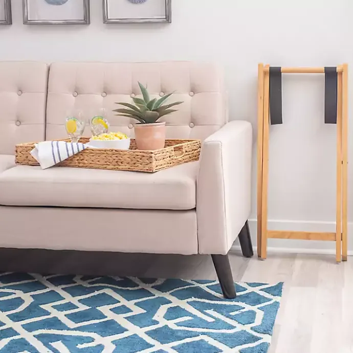 Clearance Kirklands Home Natural Hyacinth Haysom Tray Table Tan