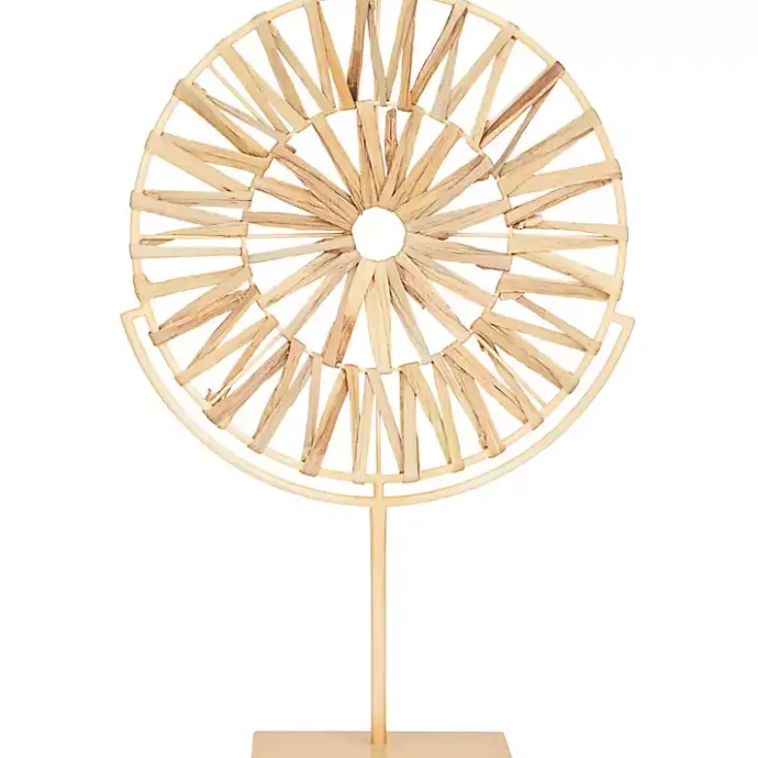 Clearance Kirklands Home Natural Hyacinth Sunburst Sculpture Tan