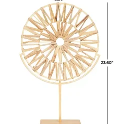 Clearance Kirklands Home Natural Hyacinth Sunburst Sculpture Tan