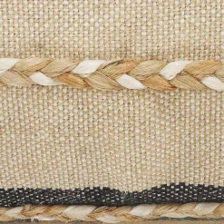 Clearance Kirklands Home Natural Jute Braided Stripe Lumbar Pillow