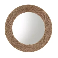 Best Kirklands Home Natural Jute Round Wall Mirror