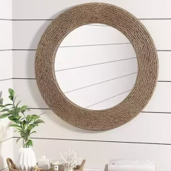Best Kirklands Home Natural Jute Round Wall Mirror