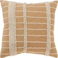 Hot Kirklands Home Natural Leo Striped Pillow Tan
