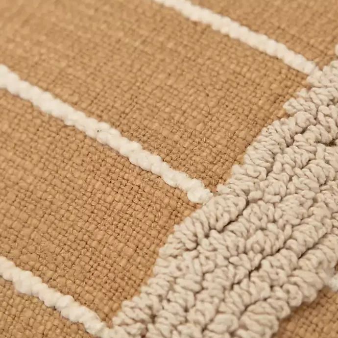 Hot Kirklands Home Natural Leo Striped Pillow Tan