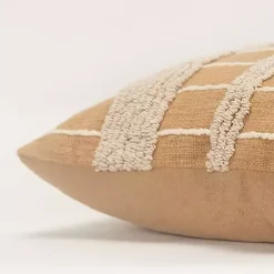 Hot Kirklands Home Natural Leo Striped Pillow Tan