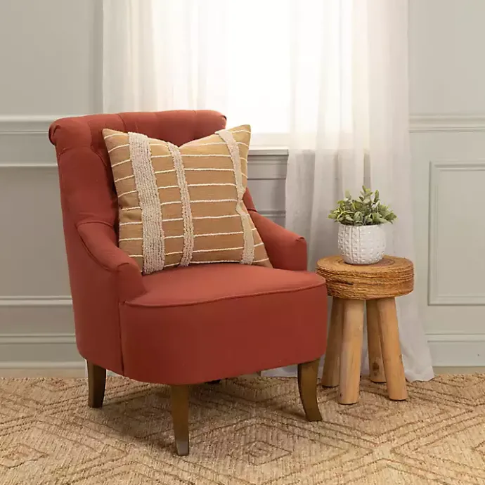 Hot Kirklands Home Natural Leo Striped Pillow Tan