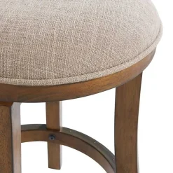Sale Kirklands Home Natural Linen Barrel Base Swivel Counter Stool Tan