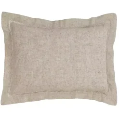 Hot Kirklands Home Natural Linen Down Hemstitched Lumbar Pillow Tan
