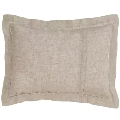 Hot Kirklands Home Natural Linen Down Hemstitched Lumbar Pillow Tan