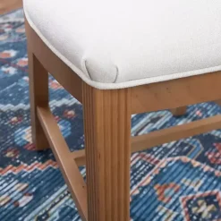 Clearance Kirklands Home Natural Linen Scalloped Dining Chairs, Set of 2 White