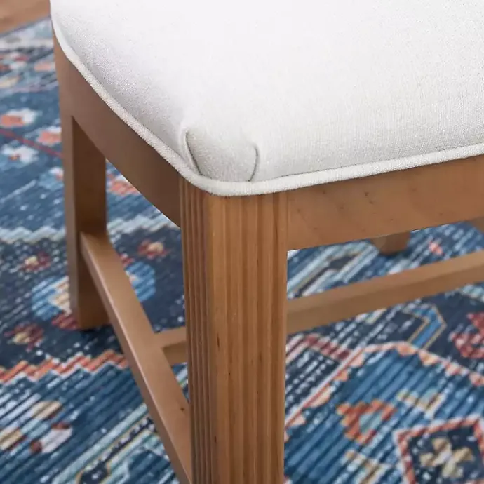 Clearance Kirklands Home Natural Linen Scalloped Dining Chairs, Set of 2 White