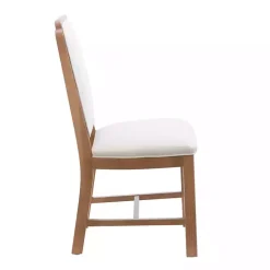 Clearance Kirklands Home Natural Linen Scalloped Dining Chairs, Set of 2 White