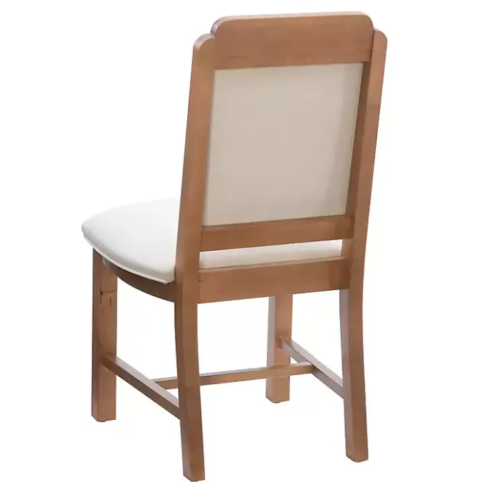 Clearance Kirklands Home Natural Linen Scalloped Dining Chairs, Set of 2 White