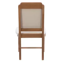 Clearance Kirklands Home Natural Linen Scalloped Dining Chairs, Set of 2 White