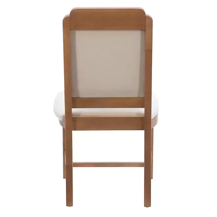 Clearance Kirklands Home Natural Linen Scalloped Dining Chairs, Set of 2 White