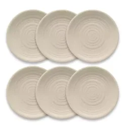 Kirklands Home Natural Madden Melamine Dinner Plates, Set of 6 Tan