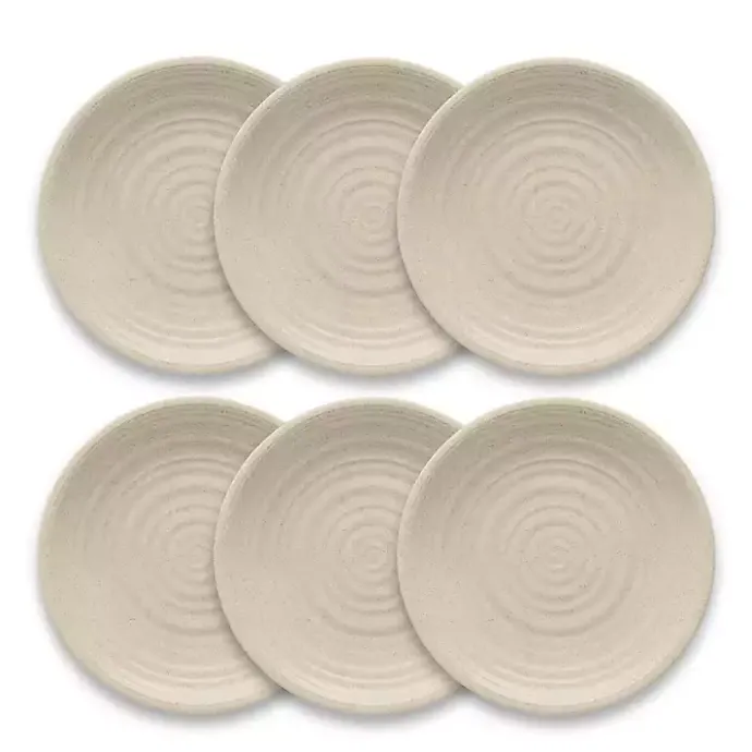 Kirklands Home Natural Madden Melamine Dinner Plates, Set of 6 Tan
