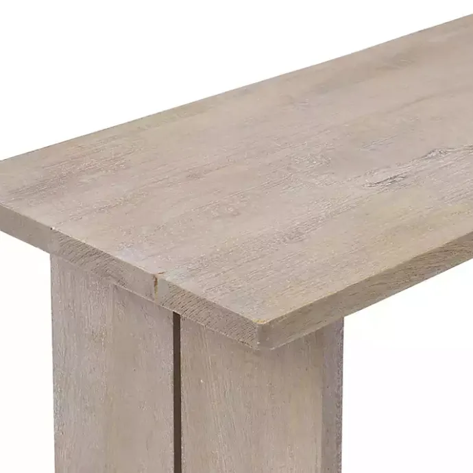 Hot Kirklands Home Natural Mango Wood Farmhouse Console