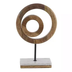 Best Kirklands Home Natural Mango Wood Rings Sculpture