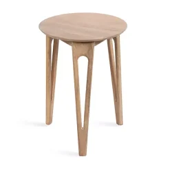 Hot Kirklands Home Natural Mango Wood Round Kershaw Accent Table Tan