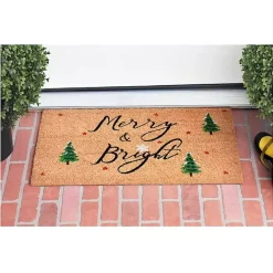 Online Kirklands Home Natural Merry Bright Tree Coir Doormat, 29 in. Tan