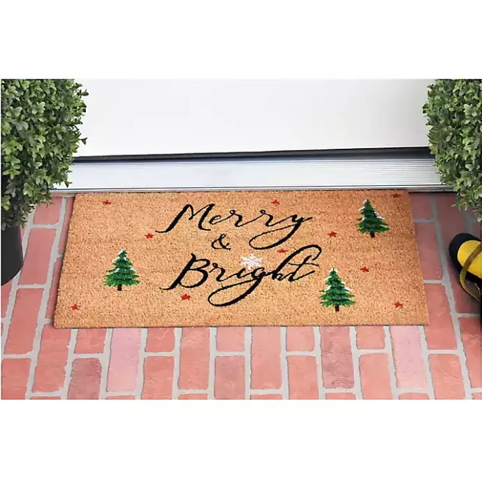 Online Kirklands Home Natural Merry Bright Tree Coir Doormat, 29 in. Tan