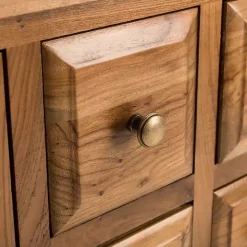 New Kirklands Home Natural Oak 4-Drawer Charlotte Sideboard Brown