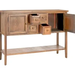 New Kirklands Home Natural Oak 4-Drawer Charlotte Sideboard Brown