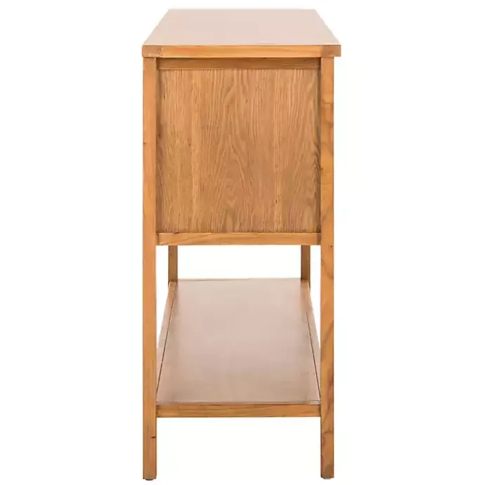 New Kirklands Home Natural Oak 4-Drawer Charlotte Sideboard Brown