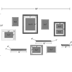 Online Kirklands Home Natural 10-pc. Gallery Wall Frame and Shelf Set Brown
