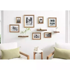 Online Kirklands Home Natural 10-pc. Gallery Wall Frame and Shelf Set Brown