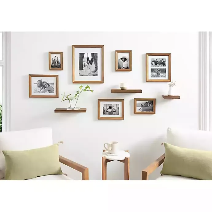 Online Kirklands Home Natural 10-pc. Gallery Wall Frame and Shelf Set Brown