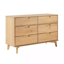 Sale Kirklands Home Natural Pine 6-Drawer Dresser Tan