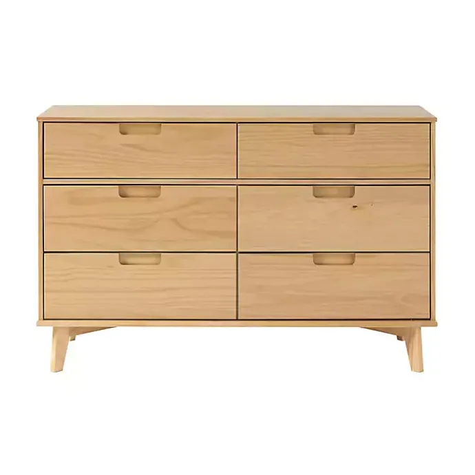 Sale Kirklands Home Natural Pine 6-Drawer Dresser Tan