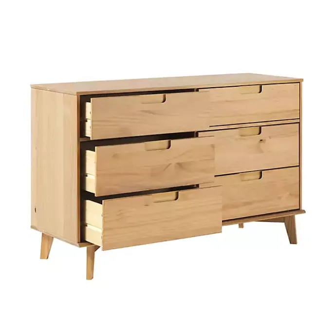 Sale Kirklands Home Natural Pine 6-Drawer Dresser Tan
