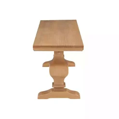 Outlet Kirklands Home Natural Pine Wood Knotted Column Bench Tan