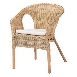 Online Kirklands Home Natural Rat Abbey Dining Chair Tan