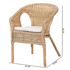 Online Kirklands Home Natural Rat Abbey Dining Chair Tan