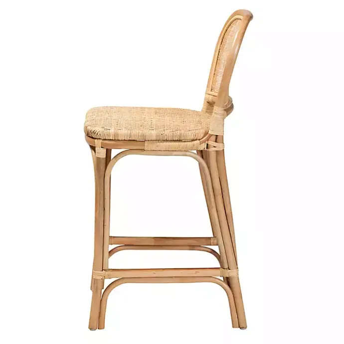 New Kirklands Home Natural Rat Adrena Counter Stool Tan