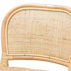 New Kirklands Home Natural Rat Adrena Counter Stool Tan