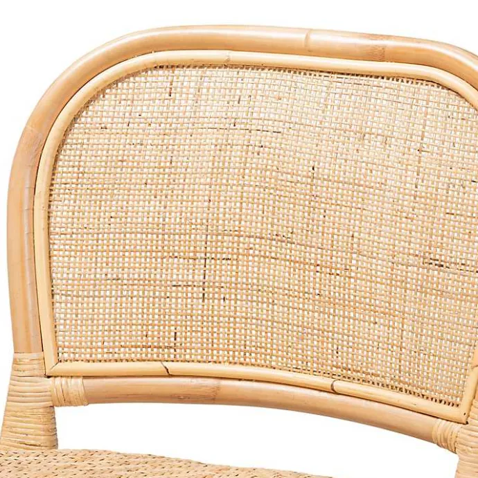 New Kirklands Home Natural Rat Adrena Counter Stool Tan