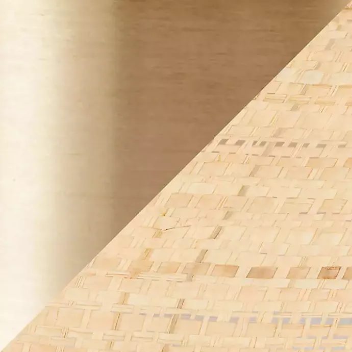 Sale Kirklands Home Natural Rattan and Gold Metal Table Lamp