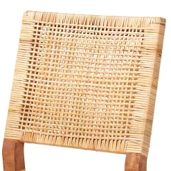 Outlet Kirklands Home Natural Rat and Wood Counter Stool Tan