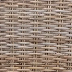 New Kirklands Home Natural Rattan Cutout Back Dining Chair Brown