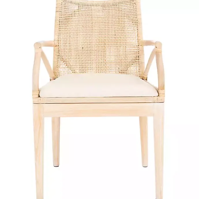 Kirklands Home Natural Rattan Gianna Accent Chair White