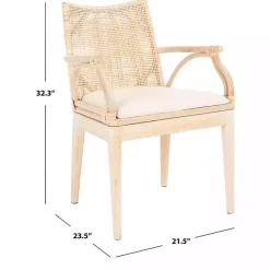 Kirklands Home Natural Rattan Gianna Accent Chair White