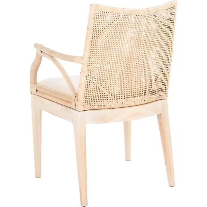 Kirklands Home Natural Rattan Gianna Accent Chair White