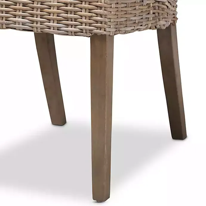 Sale Kirklands Home Natural Rattan High Back Dining Chairs, Set of 2 Brown